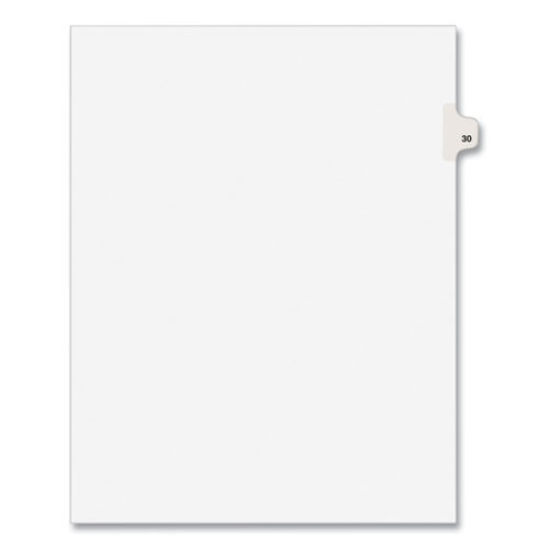 Preprinted Legal Exhibit Side Tab Index Dividers, Avery Style, 10-tab, 30, 11 X 8.5, White, 25/pack, (1030)