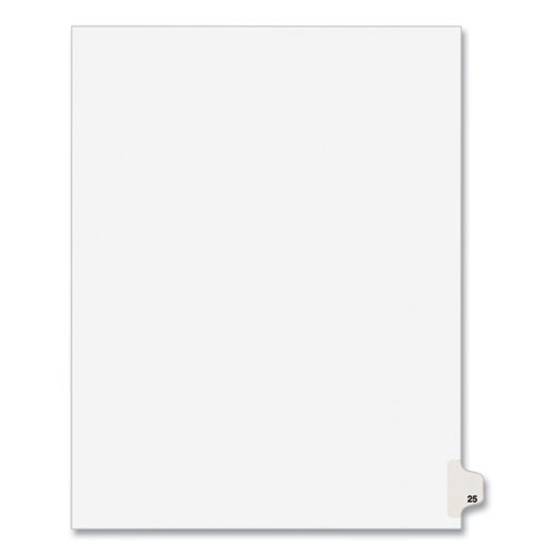 Preprinted Legal Exhibit Side Tab Index Dividers, Avery Style, 10-tab, 25, 11 X 8.5, White, 25/pack, (1025)