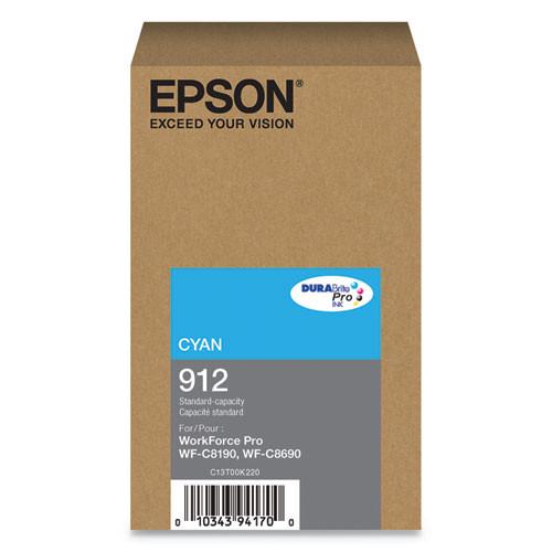 T912220 (912) Durabrite Pro Ink, 1700 Page-yield, Cyan