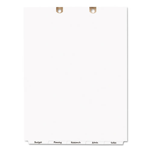 Write And Erase Tab Dividers For Classification Folders, Narrow Bottom Tab, 5-tab, 11 X 8.5, 1 Set
