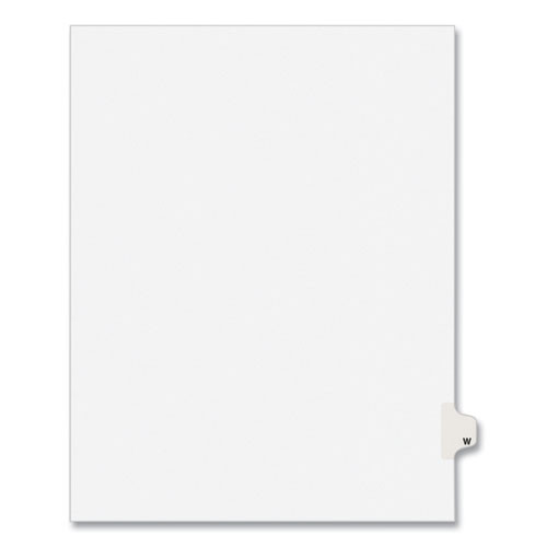 Preprinted Legal Exhibit Side Tab Index Dividers, Avery Style, 26-tab, W, 11 X 8.5, White, 25/pack, (1423)