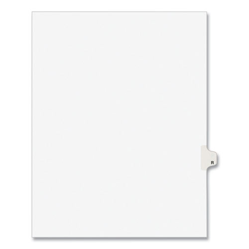 Preprinted Legal Exhibit Side Tab Index Dividers, Avery Style, 26-tab, R, 11 X 8.5, White, 25/pack, (1418)
