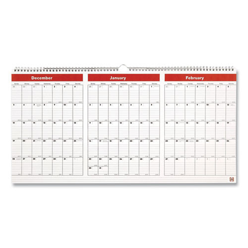 Calendar,12x23,2022,b/r/w