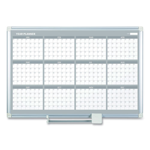12 Month Year Planner, 36x24, Aluminum Frame