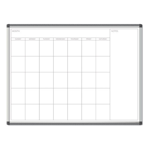 Pinit Magnetic Dry Erase Undated One Month Calendar, 48 X 36, White