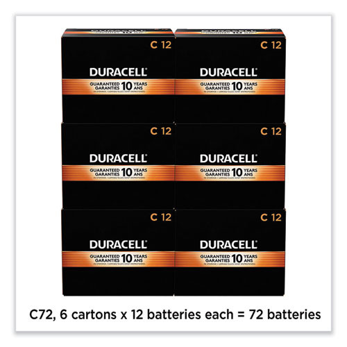 Coppertop Alkaline C Batteries, 72/carton