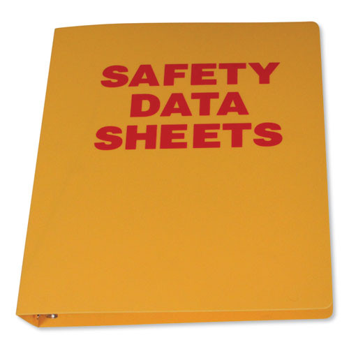 Yellow Sds Binder, 1.5" Capacity, 8.5 X 11, Yellow/red