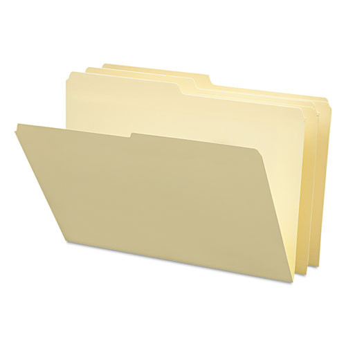 Manila File Folders, 1/2-cut Tabs: Assorted, Legal Size, 0.75" Expansion, Manila, 100/box