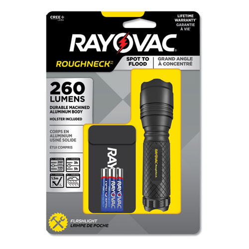 Led Aluminum Flashlight, 3 Aaa Batteries (included), Black - RAYRN3AAABXT