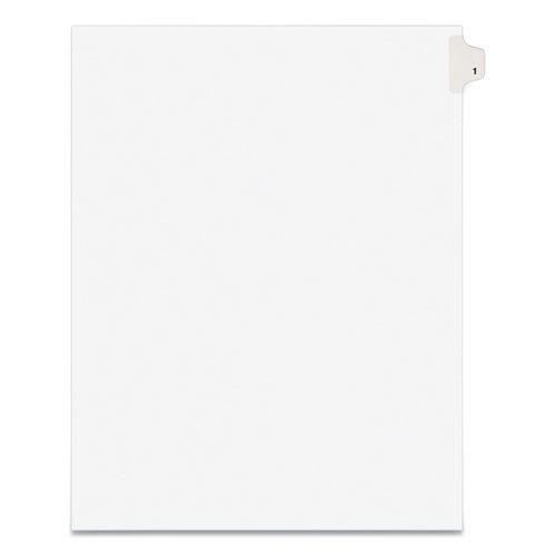 Preprinted Legal Exhibit Side Tab Index Dividers, Avery Style, 10-tab, 1, 11 X 8.5, White, 25/pack