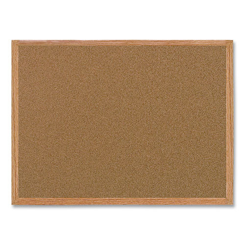 Value Cork Bulletin Board With Oak Frame, 24 X 36, Natural