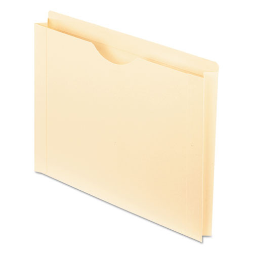 Manila Reinforced File Jackets, 2-ply Straight Tab, Letter Size, Manila, 50/box - PFX22150