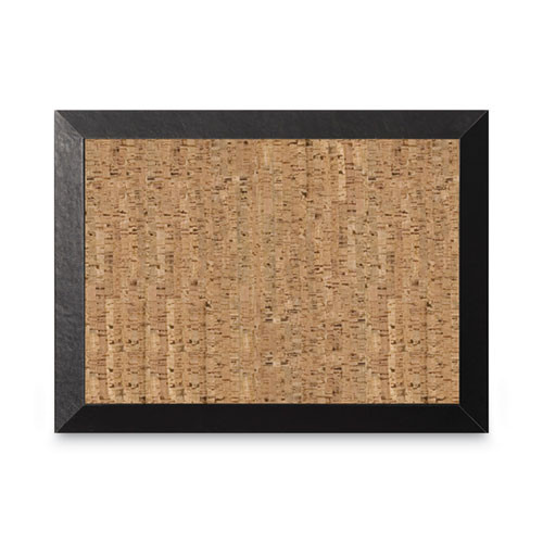 Natural Cork Bulletin Board, 36x24, Cork/black