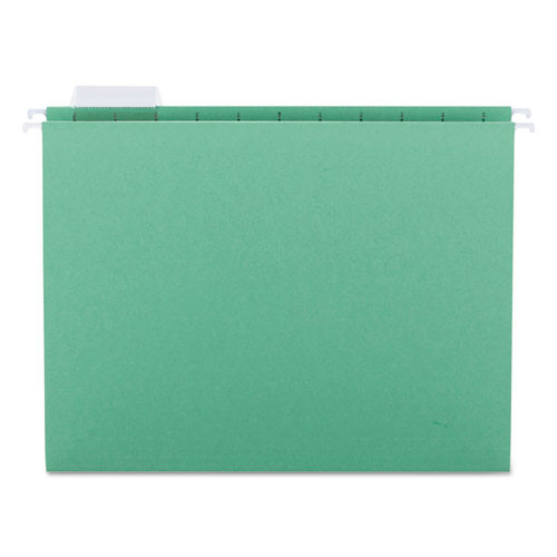 Colored Hanging File Folders With 1/5 Cut Tabs, Letter Size, 1/5-cut Tabs, Green, 25/box