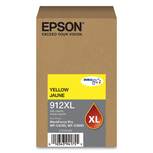 T912xl420 (912xl) Durabrite Pro High-yield Ink, 4600 Page-yield, Yellow