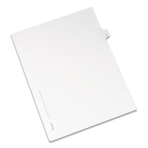 Preprinted Legal Exhibit Side Tab Index Dividers, Allstate Style, 26-tab, T, 11 X 8.5, White, 25/pack