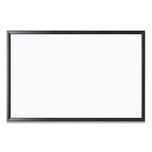 Magnetic Dry Erase Board With Mdf Frame, 36 X 24, White Surface, Black Frame