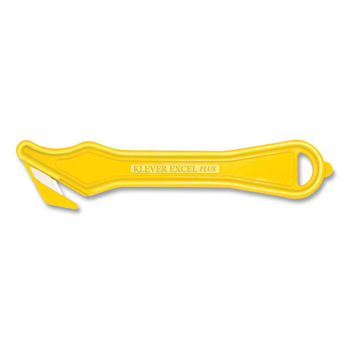 Excel Plus Safety Cutter, 7" Plastic Handle, Yellow, 10/box