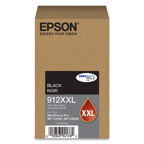 T912xxl120 (912xxl) Durabrite Pro Extra High-yield Ink, 11500 Page-yield, Black