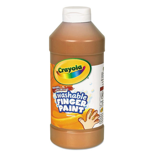 Washable Fingerpaint, Brown, 16 Oz Bottle