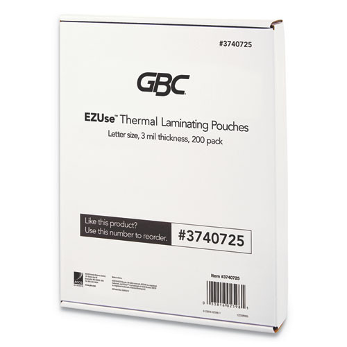 Ezuse Thermal Laminating Pouches, 3 Mil, 8.5" X 11", Gloss Clear, 200/pack