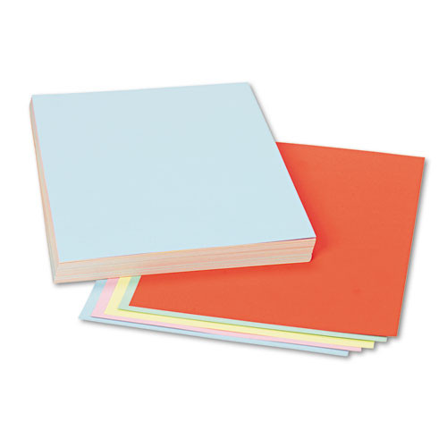 Assorted Colors Tagboard, 12 X 9, Blue, Canary, Green, Orange, Pink, 100/pack