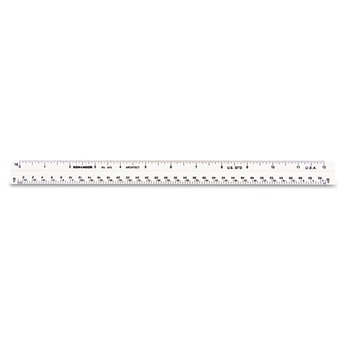 Triangular Scale, Plastic, 12" Long, Architectural, White