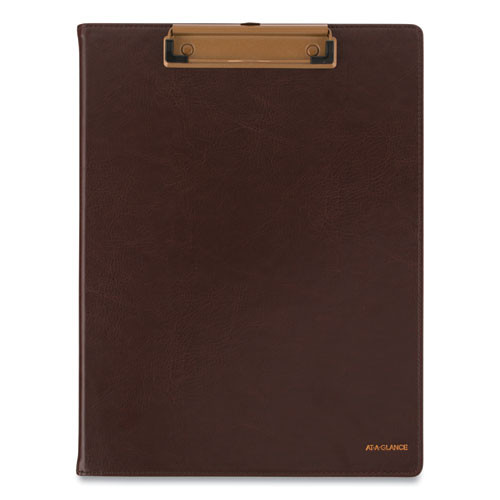 Signature Collection Monthly Clipfolio, 11 X 8, Distressed Brown Cover, 13-month (jan To Jan): 2023 To 2024