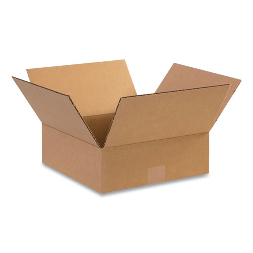 Fixed-depth Shipping Boxes, Regular Slotted Container (rsc), 12" X 12" X 4", Brown Kraft, 25/bundle