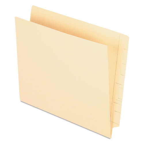 Manila End Tab Pocket Folder, Straight Tabs, Letter Size, Manila, 50/box