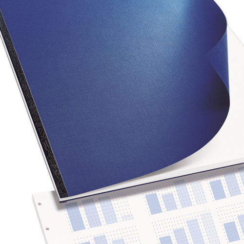 Velobind Presentation Covers, Navy, 11 X 8.5, Punched & Scored, 25/pack
