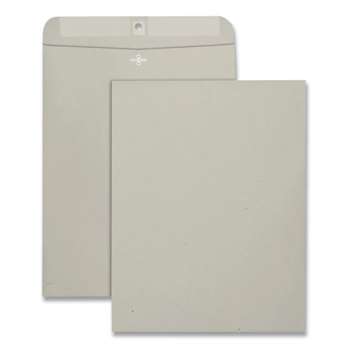 Clasp Envelope, 28 Lb Bond Weight Kraft, #110, Square Flap, Clasp/gummed Closure, 12 X 15.5, Executive Gray, 100/box