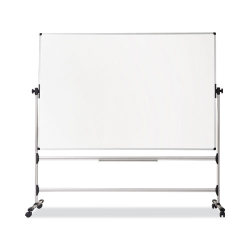 Earth Silver Easy Clean Revolver Dry Erase Board, 36 X 48, White, Steel Frame