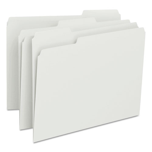 Colored File Folders, 1/3-cut Tabs: Assorted, Letter Size, 0.75" Expansion, White, 100/box