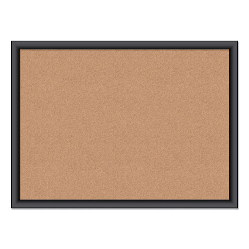 Cork Bulletin Board, 24 X 18, Natural Surface, Black Frame