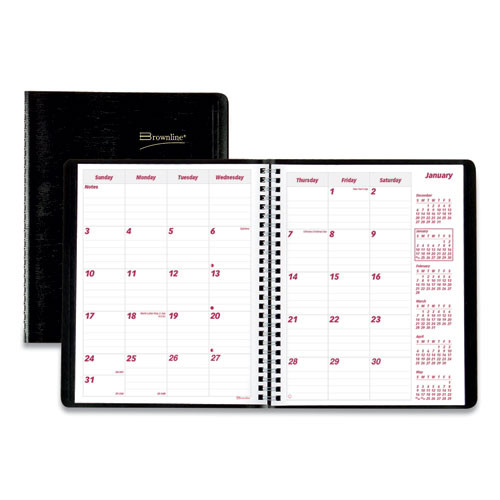 Essential Collection 14-month Ruled Monthly Planner, 8.88 X 7.13, Black Cover, 14-month (dec To Jan): 2022 To 2024