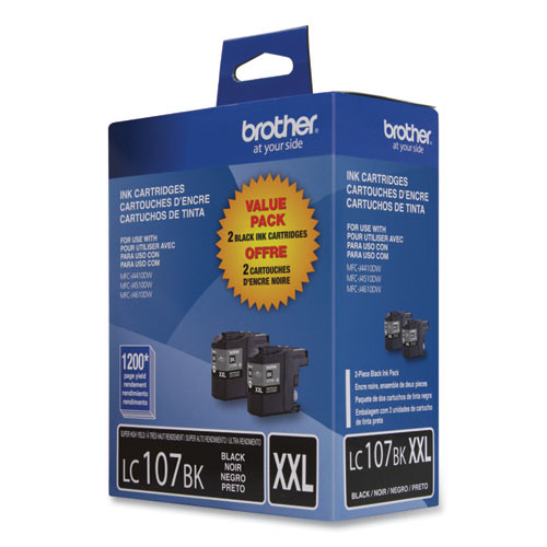 Lc1072pks Innobella Super High-yield Ink, 1,200 Page-yield, Black, 2/pack