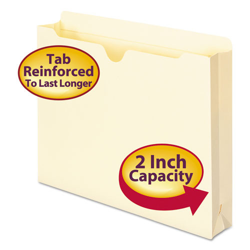 Manila File Jackets, 2-ply Straight Tab, Letter Size, Manila, 50/box - SMD75560
