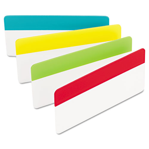 Solid Color Tabs, 1/3-cut, Assorted Colors, 3" Wide, 24/pack