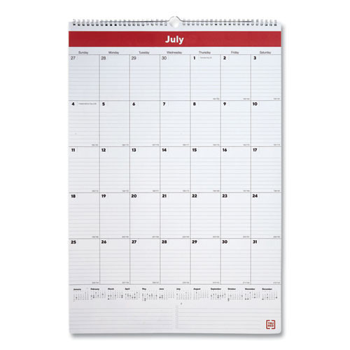 Calendar,15x22,21-22,bk/r