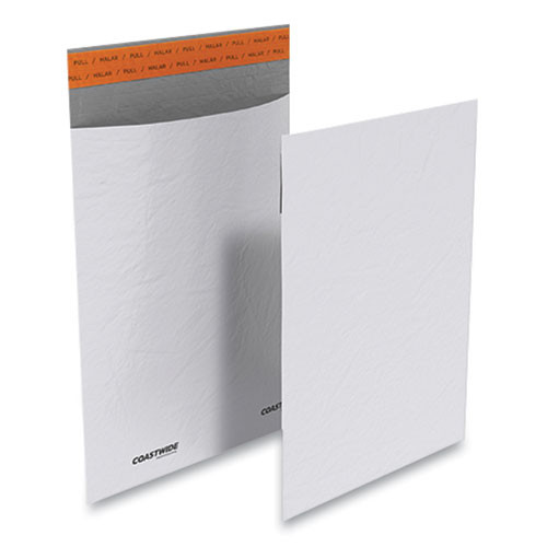 Self-sealing Poly Mailer, Square Flap, Self-adhesive Closure, 9 X 12, White, 500/carton