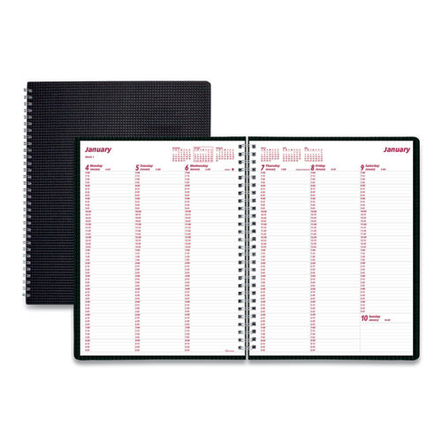 Duraflex Weekly Planner, 11 X 8.5, Black Cover, 12-month (jan To Dec): 2023