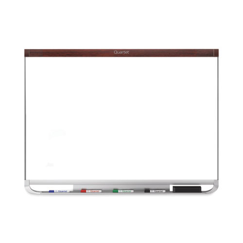 Prestige 2 Duramax Magnetic Porcelain Whiteboard, 48 X 36, Mahogany Frame