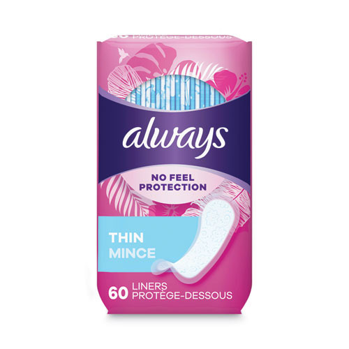 Thin Daily Panty Liners, 60/pack, 12 Pack/carton