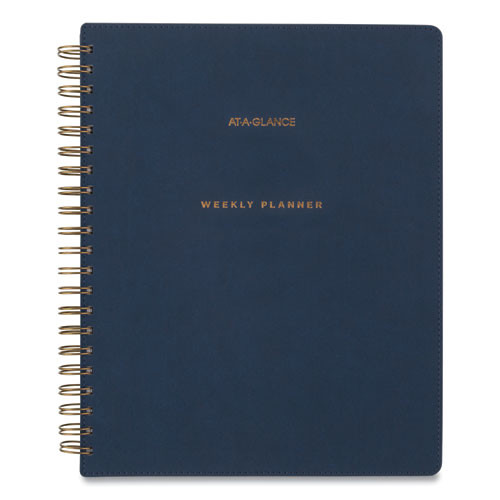 Signature Collection Firenze Navy Weekly/monthly Planner, 11 X 8.5, Navy Cover, 13-month (jan To Jan): 2023 To 2024
