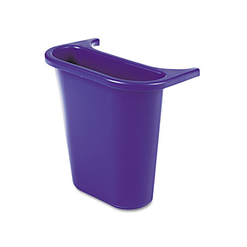 Wastebasket Recycling Side Bin, Attaches Inside Or Outside, 4.75 Qt, Plastic, Blue