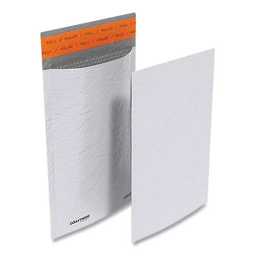 Self-sealing Poly Bubble Mailer, #0, Bubble Cushion, Self-adhesive Closure, 6.75 X 9, White, 250/pack