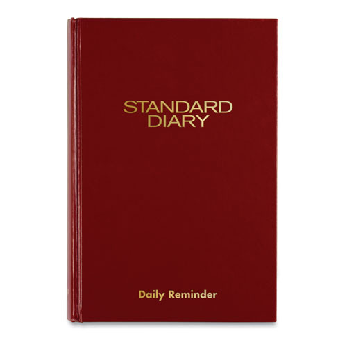 Standard Diary Daily Reminder Book, 2023 Edition, Medium/college Rule, Red Cover, 8.25 X 5.75, 201 Sheets
