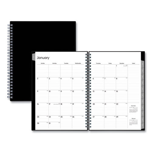 Enterprise Monthly Planner, Enterprise Formatting, 11.88 X 7.88, Black Cover, 12-month (jan To Dec): 2023
