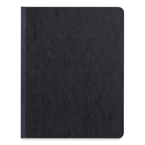Pressboard Report Cover, Two-piece Prong Fastener, 3" Capacity, 8.5 X 11, Black/black